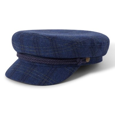 BRIXTON FIDDLER CAP GR: M BLUE HERRINGBONE