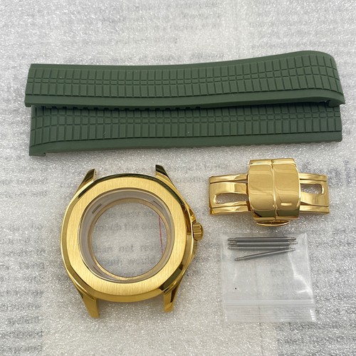 42mm Sapphire Glass Watch Case Rubber Band Strap For NH35/36 Mechanical Movement - Picture 7 of 15