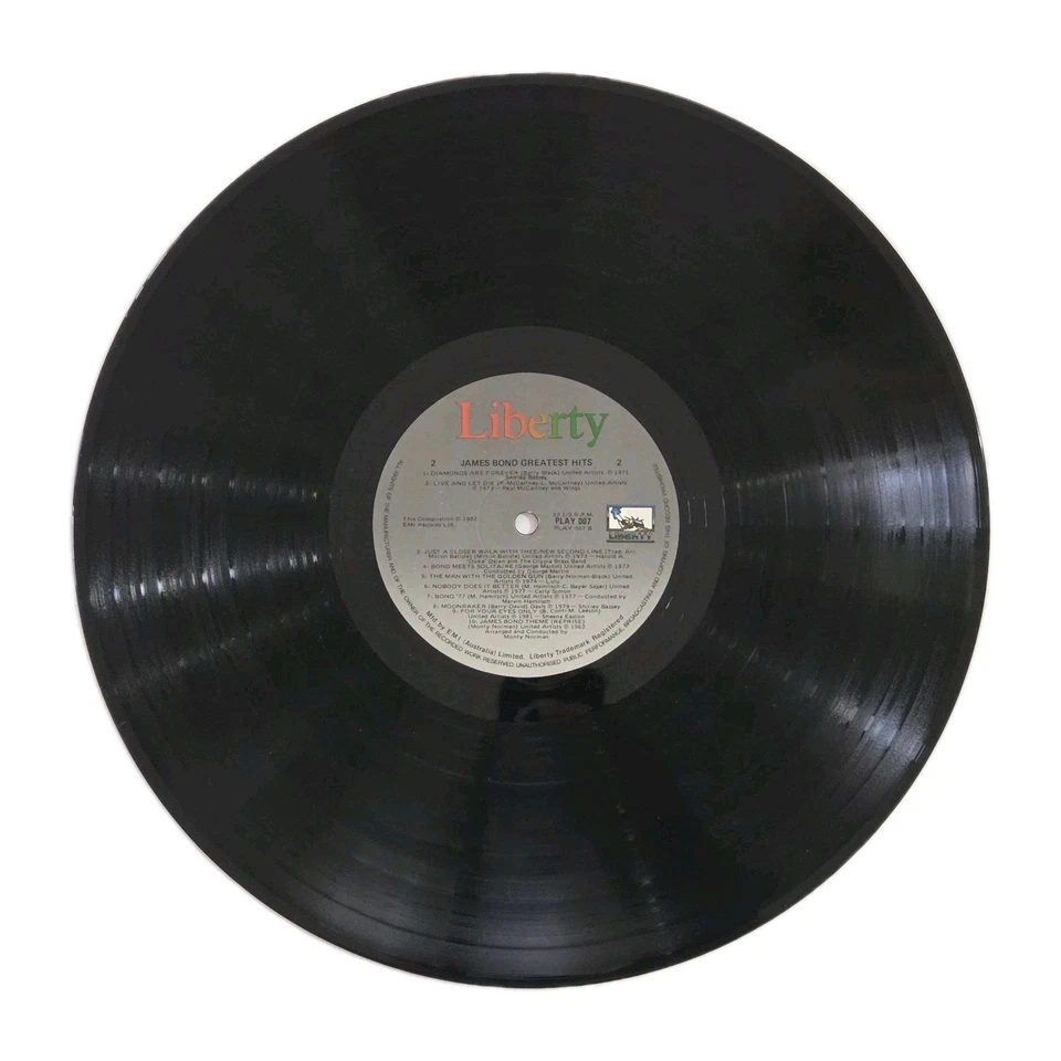 "JAMES BOND-GREATEST HITS" 1982 OZ 20Tk LP [John Barry PAUL McCARTNEY Tom Jones] - Image 4 of 4