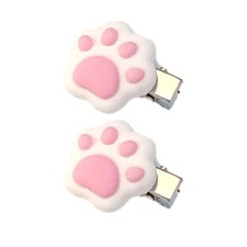 1pc/2pcs Cat Paw Shape Hair Clip Photography Hairpin For Woman Girls Look Ban...
