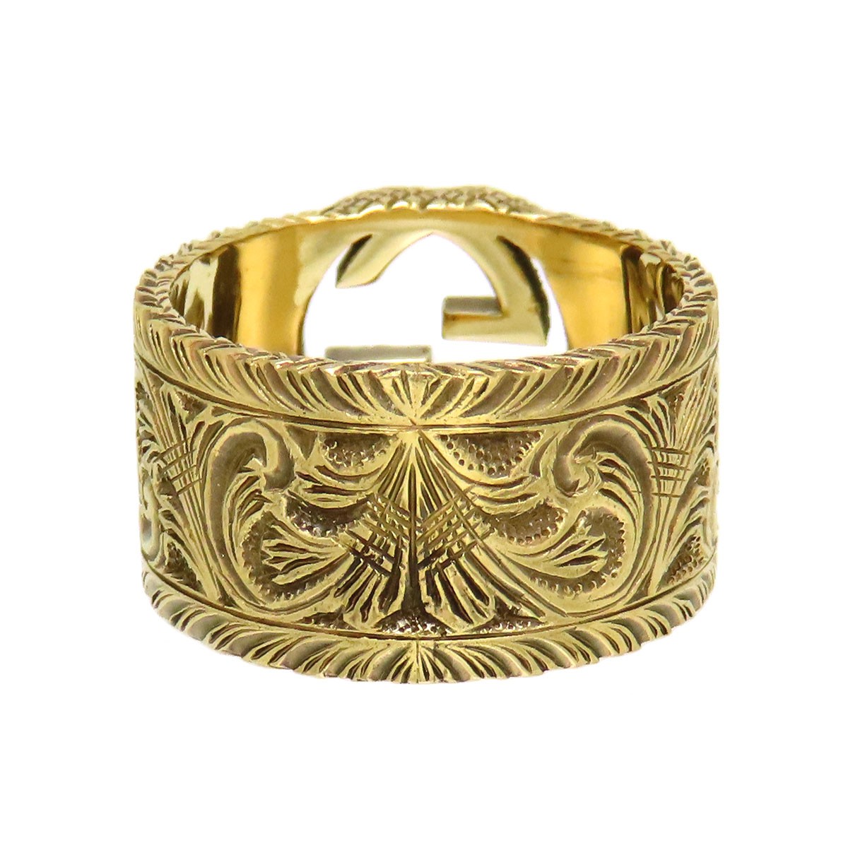 GUCCI Interlocking G Arabesque Ring #18 Au750 (K1… - image 3