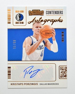 2021-22 Panini Contenders Autographs Bronze #1 Kristaps Porzingis 08/25