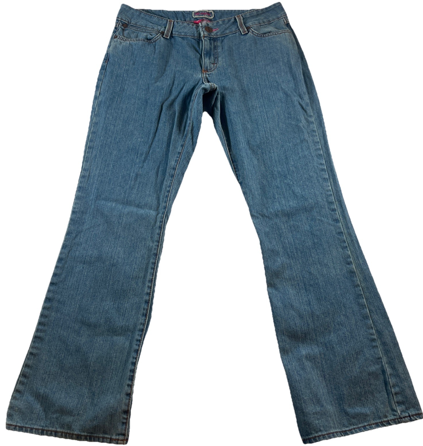 Wrangler Premium Patch Jeans Womens 11/12X32 Blue Bootcut Western Cowgirl