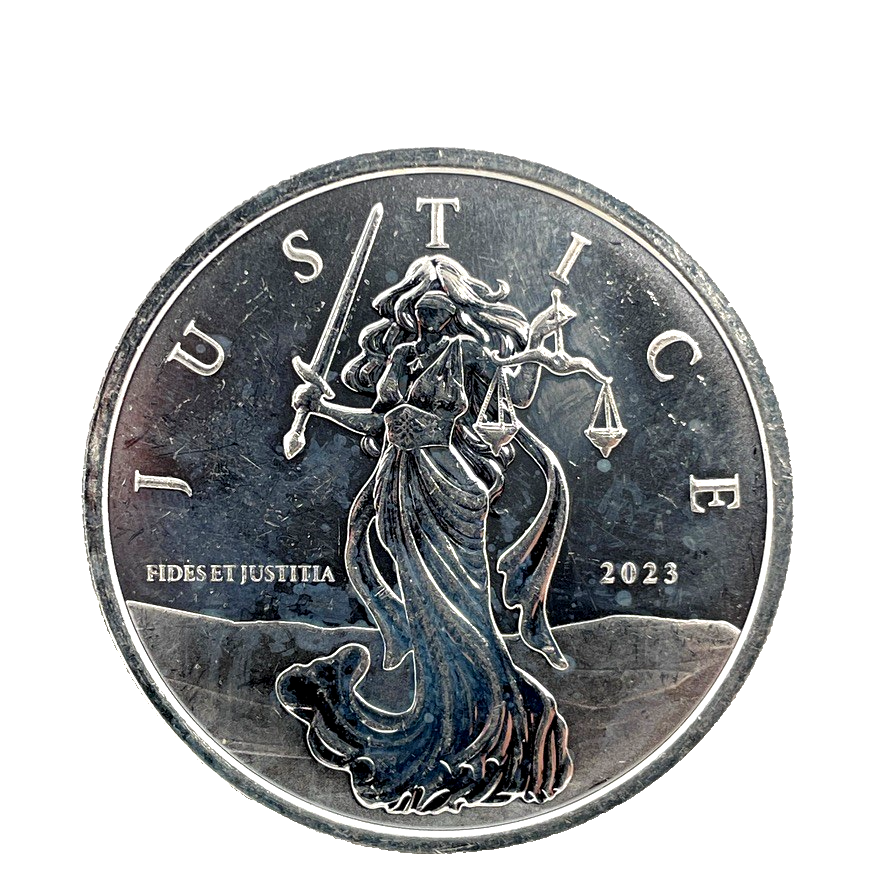 2023 GIBRALTAR Justice 1 Pound 1 troy Ounce .999 Fine Silver | eBay