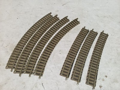 Fleischmann Piccolo 7 pieces curve tracks 4 #2120 r192, 3 #2136 r430 GC #20