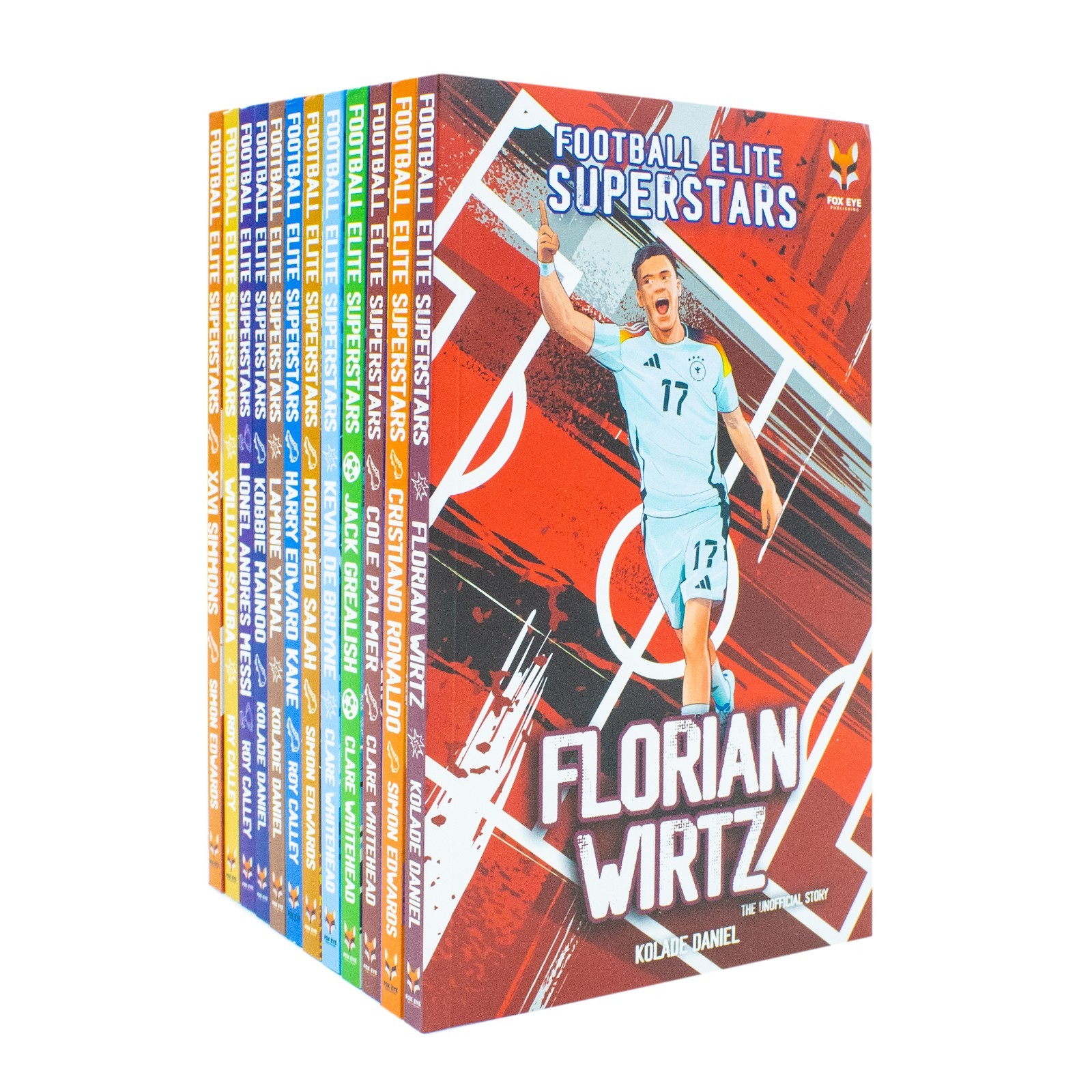 Football Elite Superstars 12 Books Box Set by Simon Edwards Ronaldo, Messi