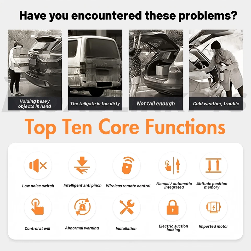 Elevador de puerta trasera eléctrica retrofit apto para Toyota Land Cruiser LC300 J300 2022-2025 Foto 3 de 4