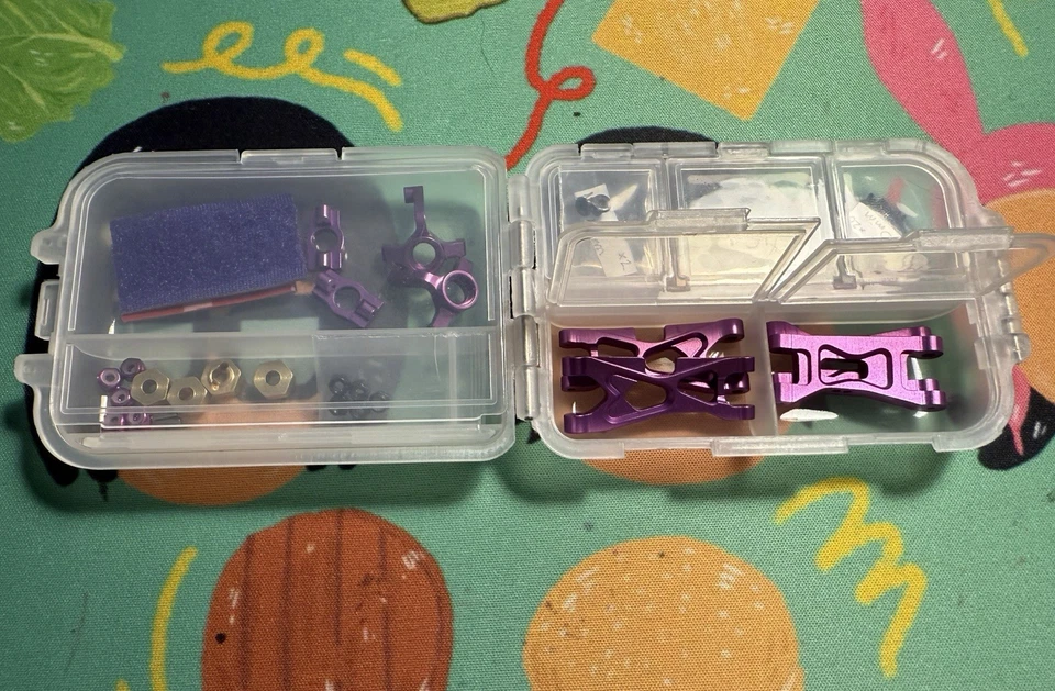 Losi™ Micro-B Micro-T Aluminum Purple Parts Kit w/ Screws & Case 1:24 1:28 🇺🇸 - Image 2 of 4