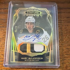 Upper Deck Stature Rookie Autograph Patch Marc McLaughlin /20 Boston Bruins NHL