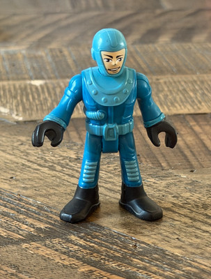Fisher Price IMAGINEXT 2015 Deep Sea Diver Blue Submarine Diver Figure Only