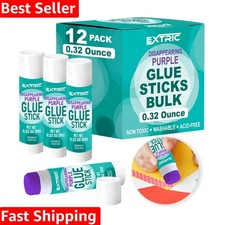 Purple Glue Sticks for Kids, Stick Glue Bulk Classroom 12 Count, 0.32 Ounce A...