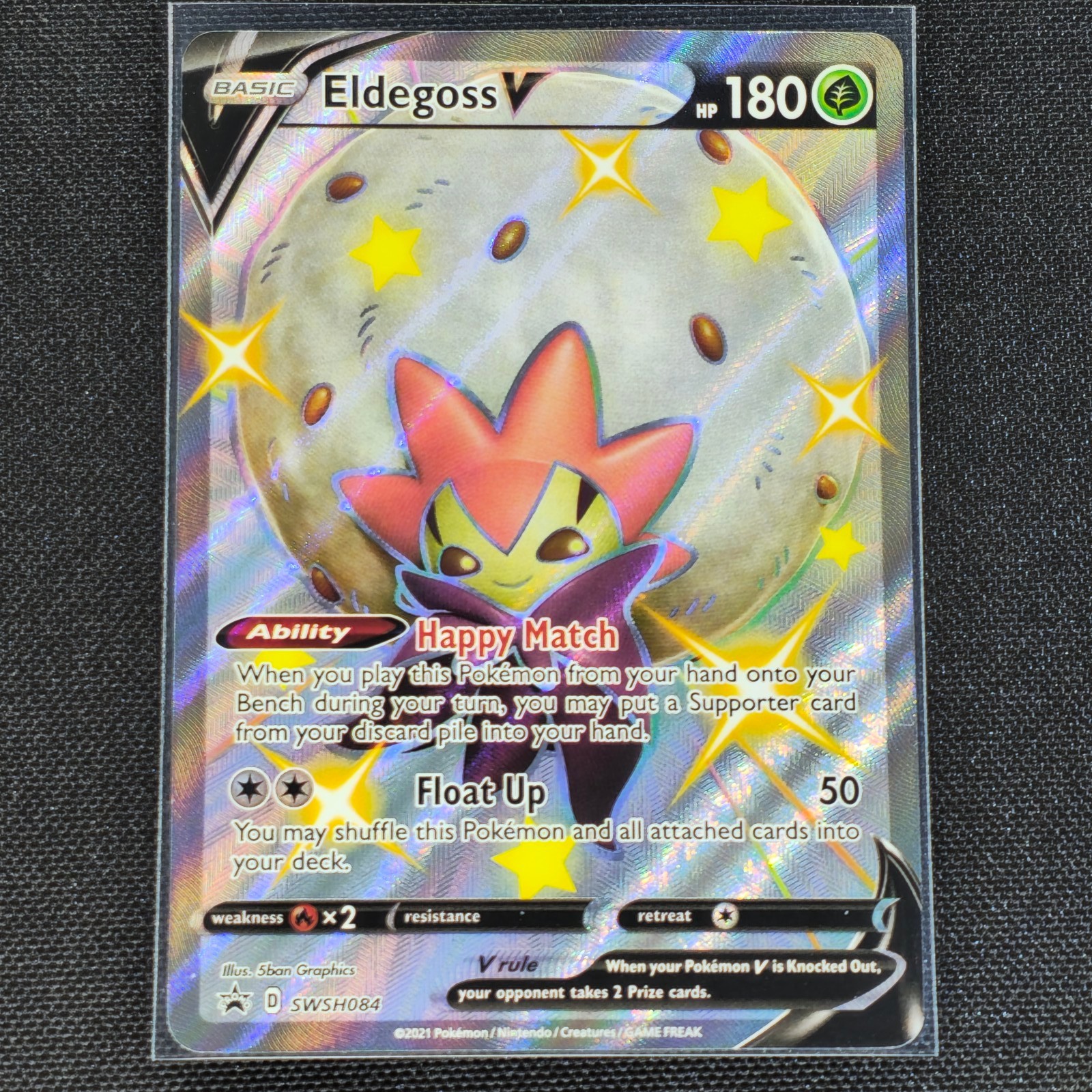 Eldegoss V - SWSH084 - Full Art - Black Star Promo - Pokemon Card - NM/M