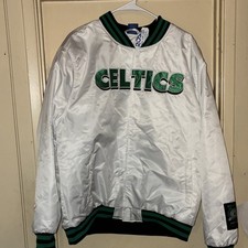 Ultra Game NBA Licensed Boston Celtics Varsity Jacket White Green XL Men's