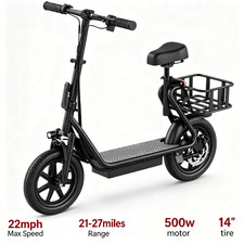 Electric Scooter with Seat, Commuter Foldable...