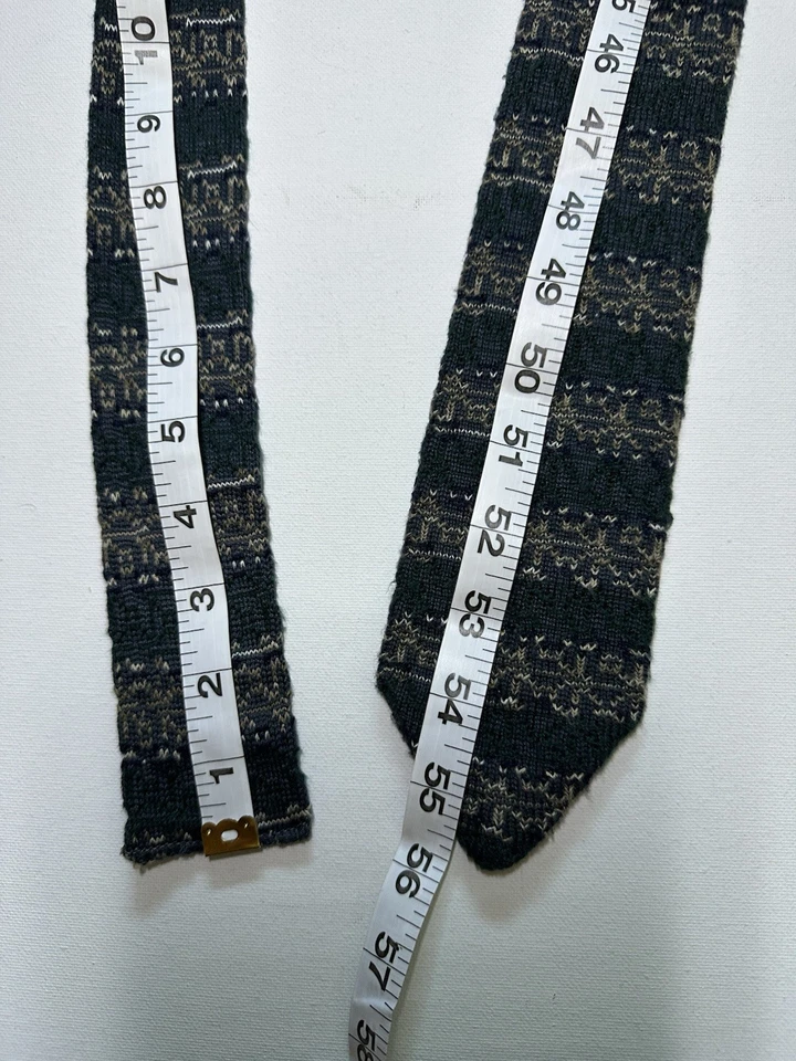 2 corbatas de punto Gallo para hombre mezcla de algodón borgoña y verde con rayas EE. UU. Foto 3 de 4