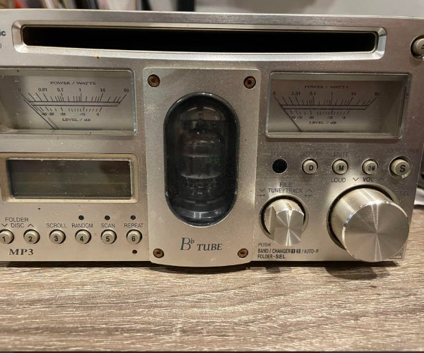 Panasonic CQ-VX3200D CD・MD・カセットデッキ Panasonic CQ-TX5500D B-Tube Car Audio CD Player Vacuum Tube Tested