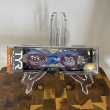 TYR Blackops 140 EV Racing Mirrored Goggles Junior Fit, Pink/Blue