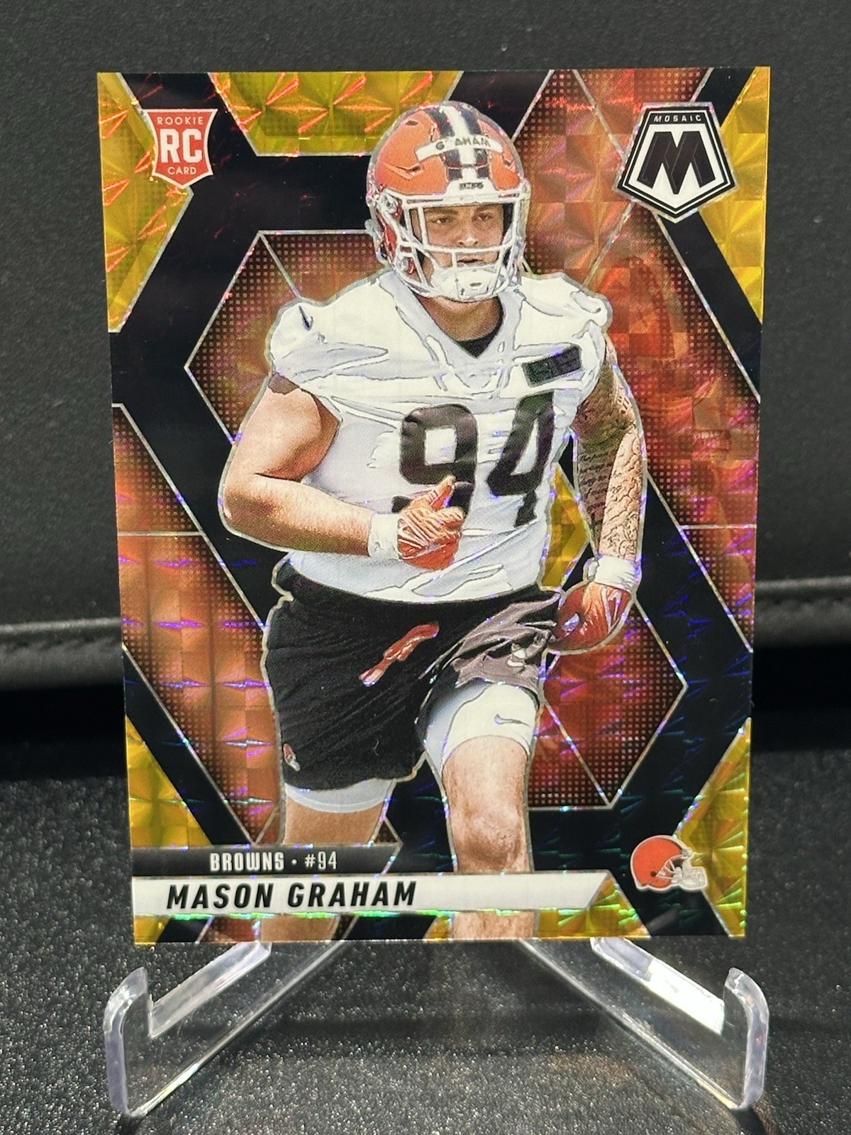 2025 Mosaic Mason Graham #311 Choice Black Gold 7/8 RC Browns Rookie Michigan!