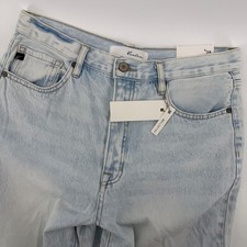 KanCan Jeans Womens 9/28 Light Wash Distressed High Rise Straight Leg Denim