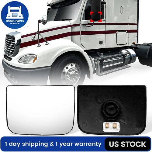 Lower Mirror Glass w/Defrost Heat For Freightliner Columbia Century Coronado
