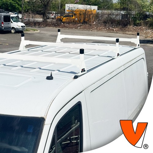 H1 3-Bar Aluminum Rack System Mercedes Sprinter 2007-on Low Roof All Trims White - Picture 6 of 11