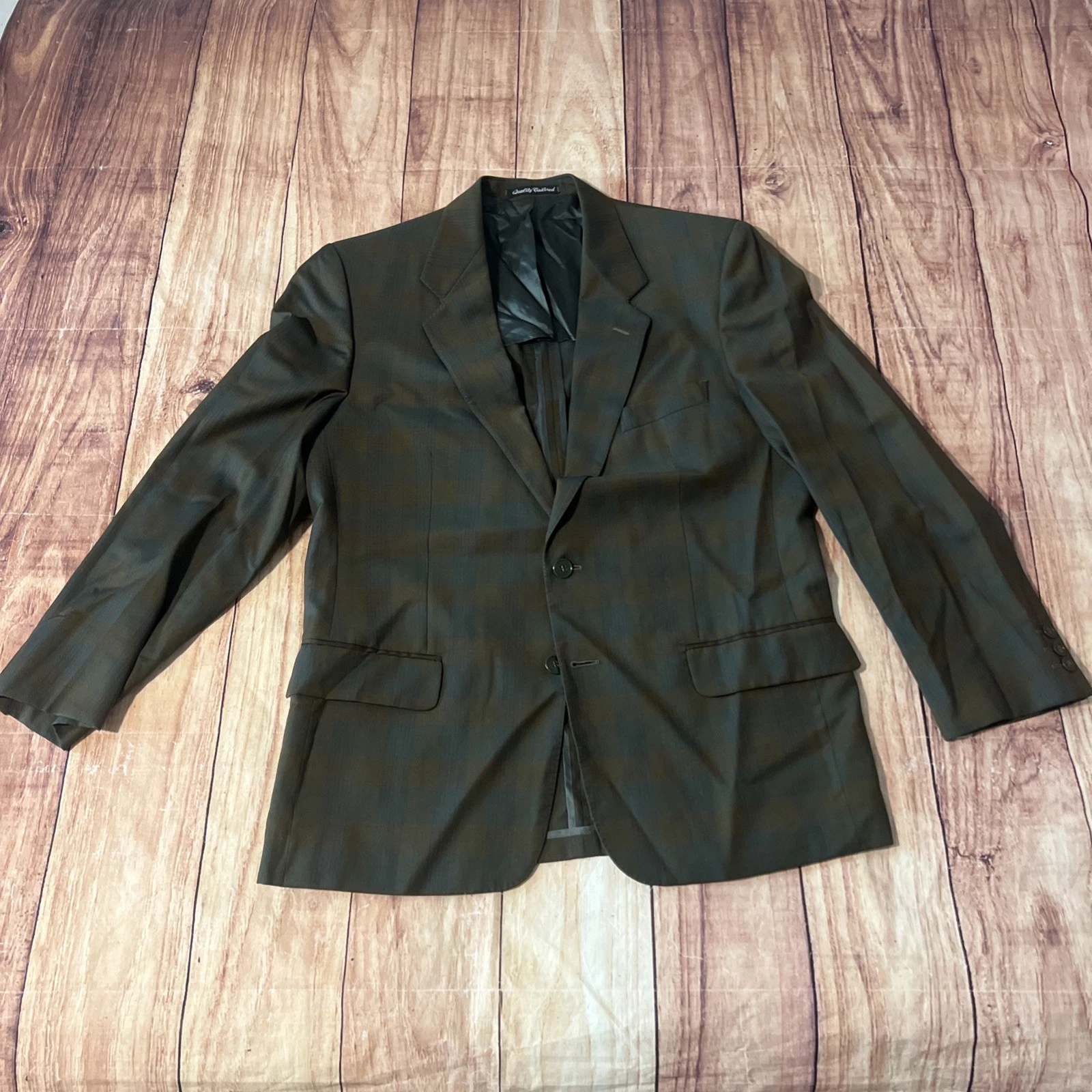 Carieri & Carieri Palermo Sports Green Wool Blazer Coat Size 40R