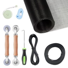 Window Screen Replacement Kit, 8-In-1 DIY Screen Door Repair Kit with Fiberglass