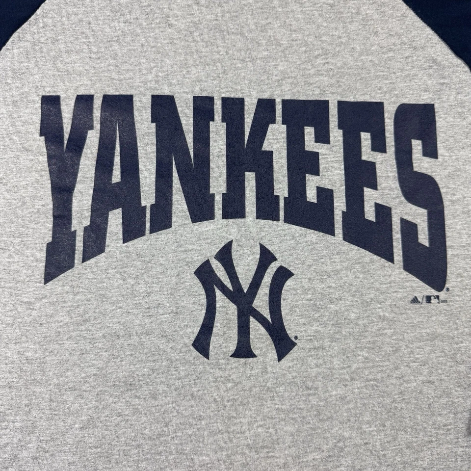 Camiseta De Colección 2003 Adidas MLB New York Yankees Béisbol Manga 3/4 Para Hombres L EE. UU. Rara Foto 4 de 4