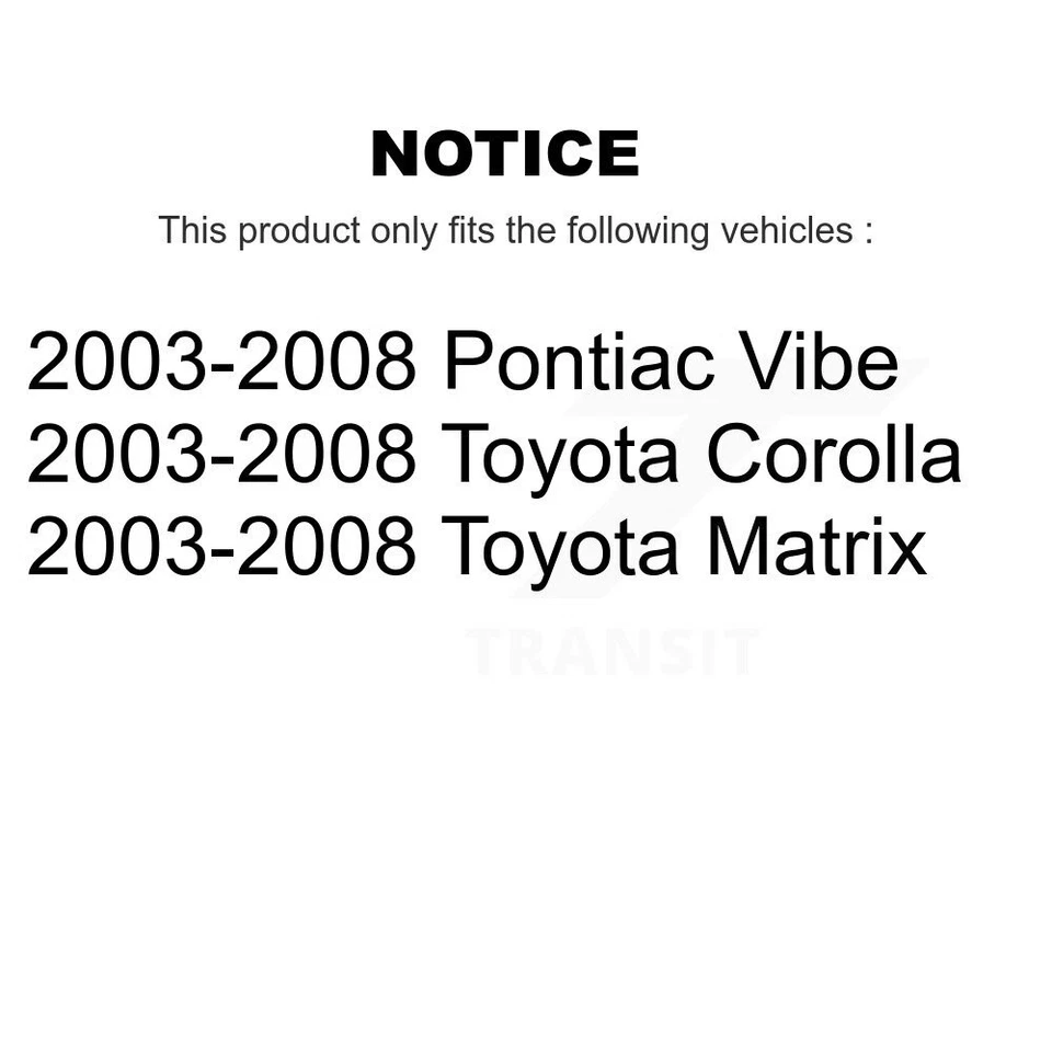 Quiet Long-Lasting Front Brake Pads for Pontiac Vibe 2003-2008 oe7Q - Image 2 of 2