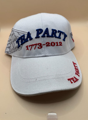 Golden Lion Hat Cap White Tea Party Nautical Embroidered One Size Ship