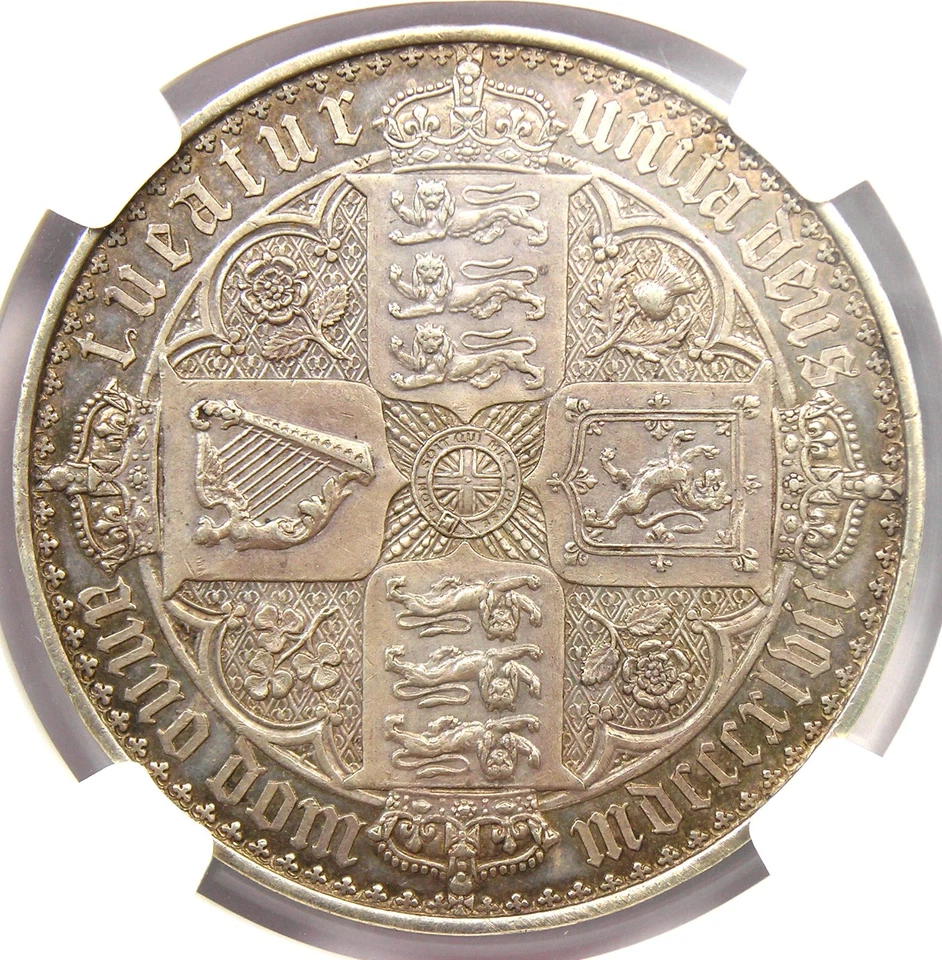 1847 Proof Britain England UK Victoria Gothic Crown Coin - NGC Proof AU Details - Image 4 of 4