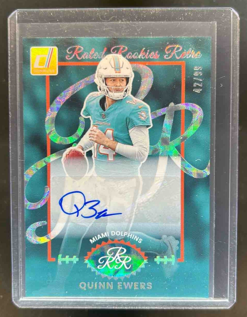 2025 Donruss Quinn Ewers Rated Rookie Retro Auto RC #42/99
