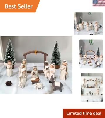Timeless Resin Nativity Set   12 Handcrafted Figures for Holiday Celebrations