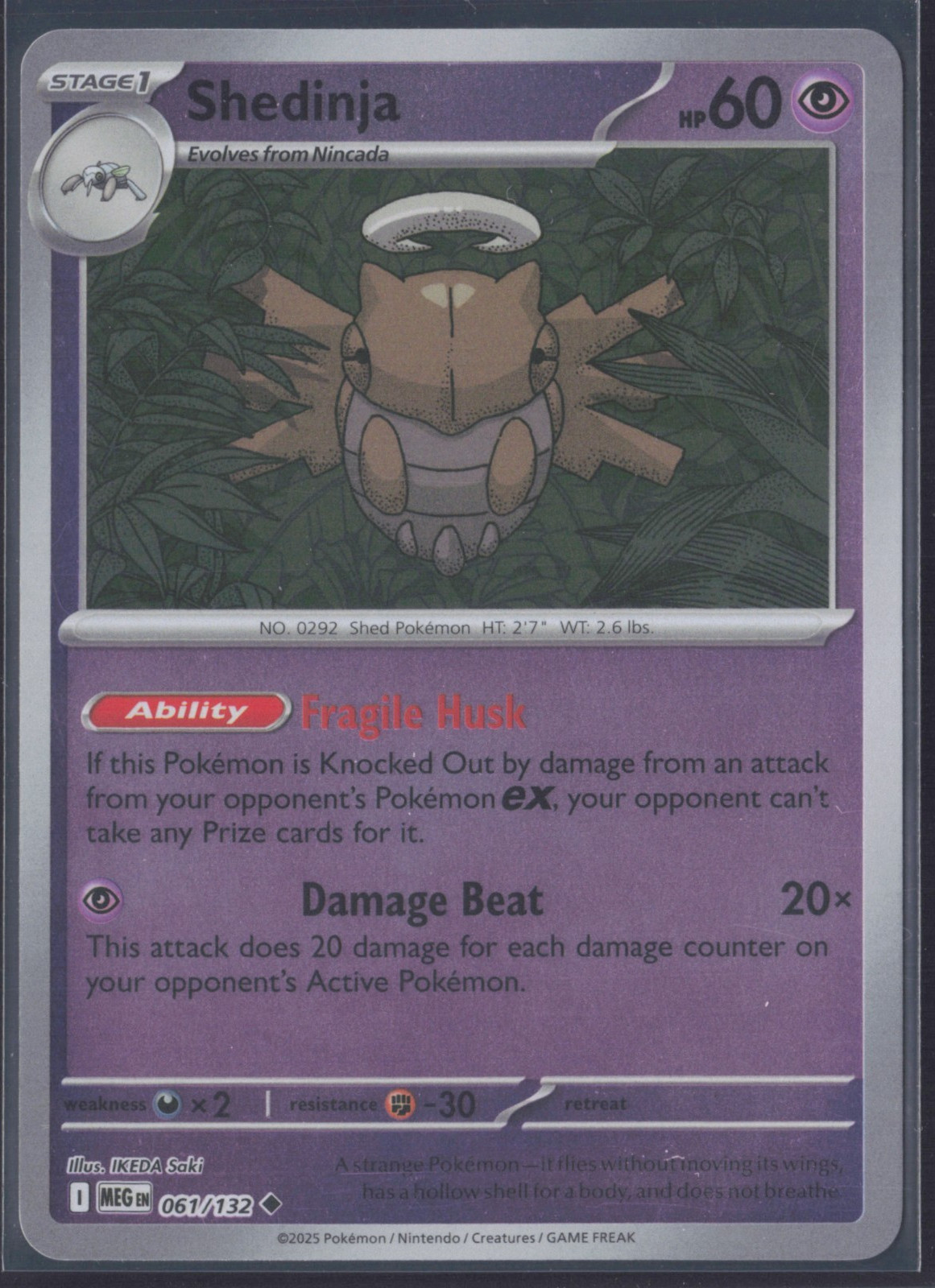 Pokémon TCG | Mega Evolution | Shedinja | 061/132 | NM