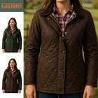 Game 'ZARA' Womens Quilted Wax Jacket | UK Made Ladies Padded Argyle Coat