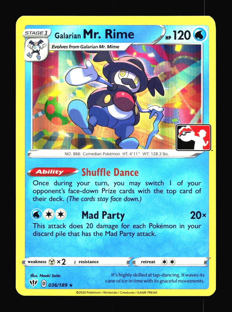 mr rime pokemon card Galarian Mr Rime SV021/SV122 Shining Fates Shiny Holo Rare Baby Pokemon Card