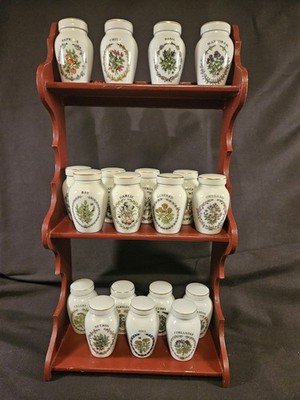 FRANKLIN MINT Gloria Vanderbilt Concepts Spice Jar Set 18 Jars