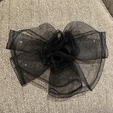 Black Mesh Fascinator w/ Missing Hair Clip or Head Band