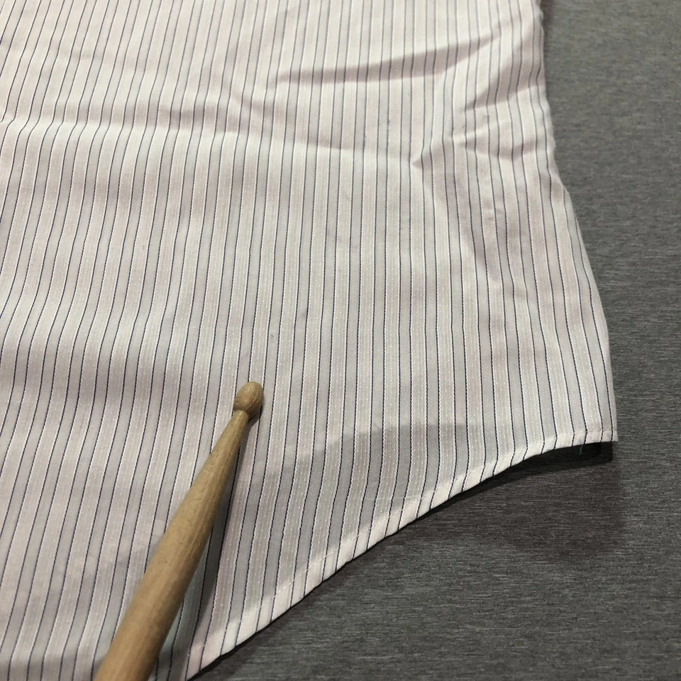 Camisa de vestir para hombre 15,5 32/33 prendedor a rayas formal oficina negocios salón blanca Foto 4 de 4