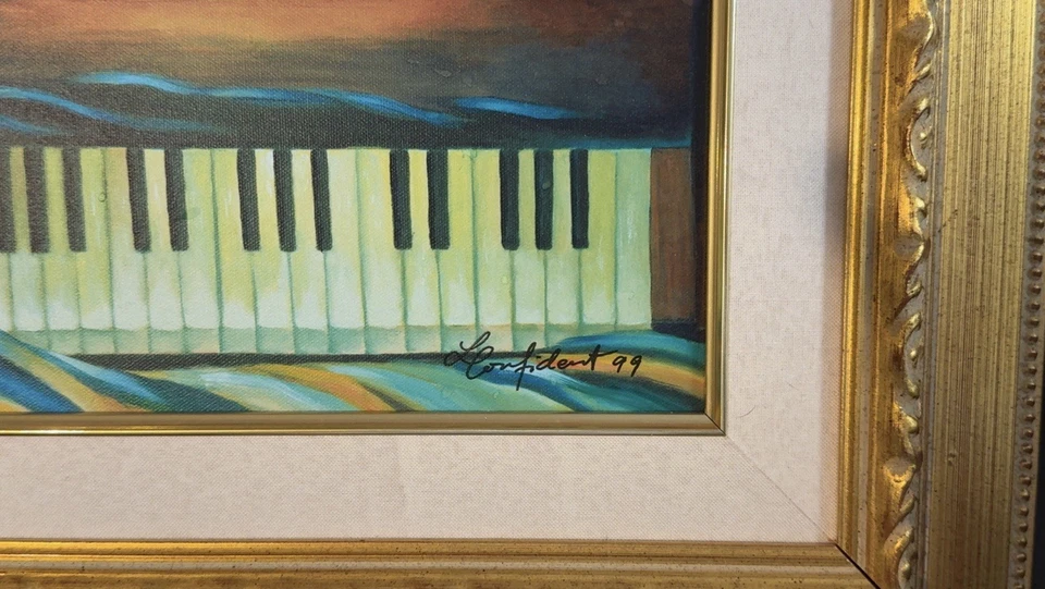 Beautiful Hand Painted Giclee.  by L Confident!  W/ Layered Frame  - Image 2 of 4