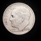 90% Silver - 1959 Roosevelt Dime - Circulated Condition - 08-10