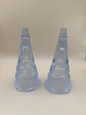 Gerstenglas Epergne Flöten Art Deco blau far...