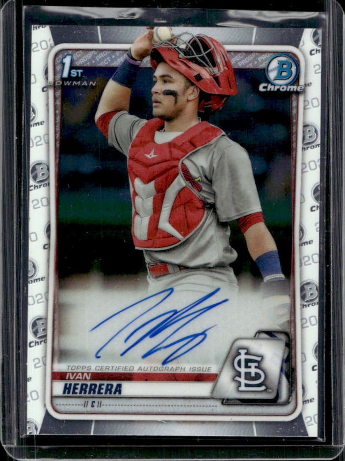 2020 Bowman Chrome Ivan Herrera Auto 1st Prospect #CPA-IH Cardinals