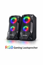 RGB Gaming Lautsprecher 2.0 USB 3,5mm Klinke ...