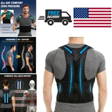 X Large Back Support Brace for Men Adjustable Comfortable Posture Correction