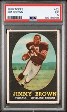 1958 Topps Jim Brown ROOKIE PSA 5 EX Well Centered (JUST GRADED) Browns RC #62