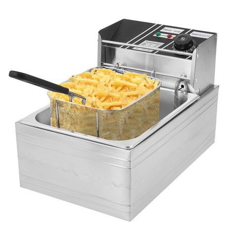 6L Electric Deep Fryer Commercial Kitchen Fry Basket Gas Oil Cooker eBay