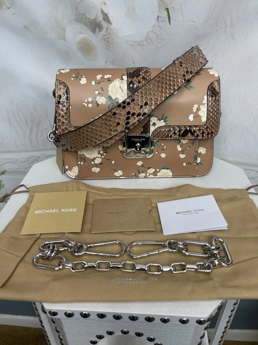 Michael Kors Chain-Link Leather Bucket Bag