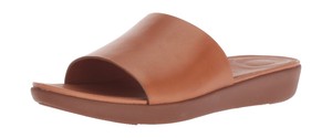 0986 Sandals Uk Womens leather Fitflop Browncaramel 5 Toe Sola Open Slides YEDH2IW9