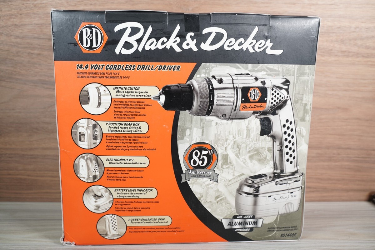 Black Decker Volt Cordless Drill Driver 85th Anniversary